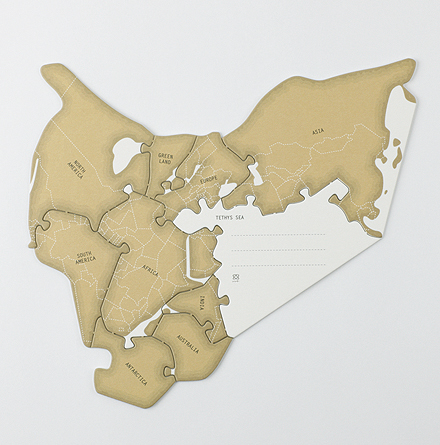 GREETING CARD "pieces of the PANGEA"